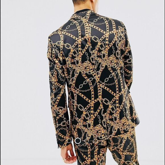 Gold Chain All Over Print 2pc Suit - Picture 6 of 12